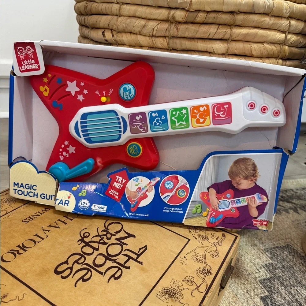 New Magic Touch Guitar, Infant Toddler Light Up Music Toy with Volume Control
